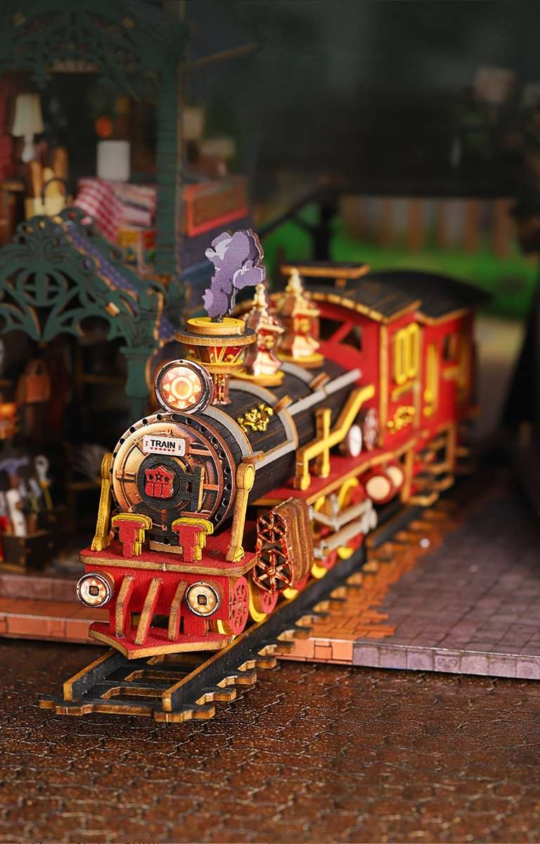 Building Toy Architectural Model Toy Set Style Trajectory Castle  With Dust Cover