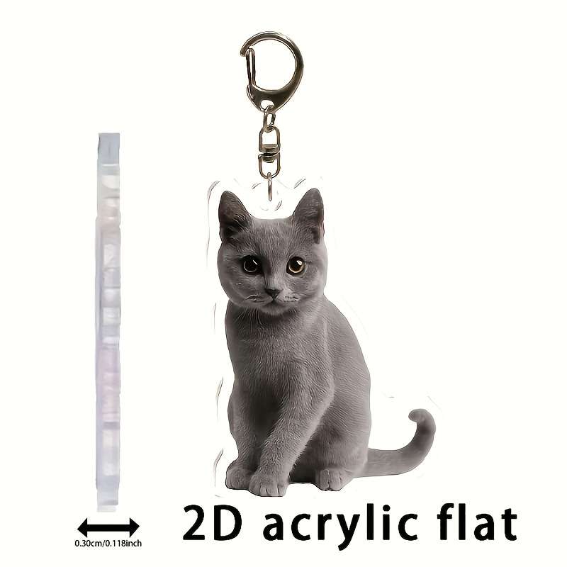 Keychain Ornament Model Blue Cat