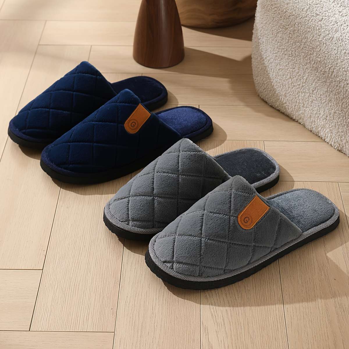 Men Slippers Summer Style Navy Blue Size Uk 9.5 To 10