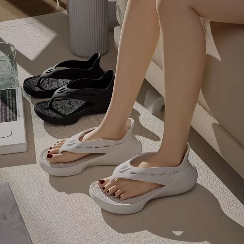 Ladies Summer Flip Flops White Uk 6.5-7