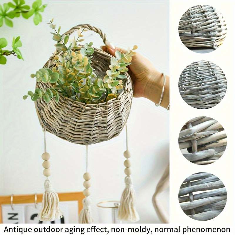 Flowerpot Color Tassel Basket