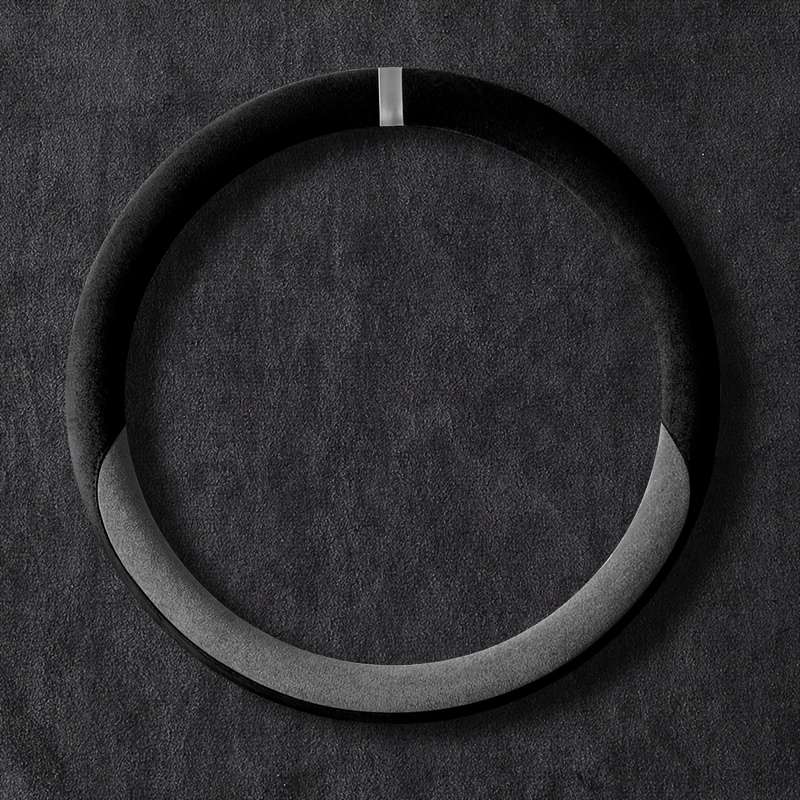 Car Steering Wheel Cover Gray Black Model D Type