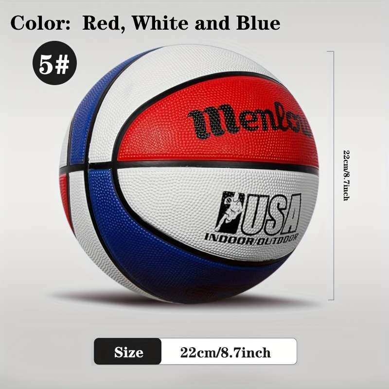 Basketball Color Red White And Blue No 7 Ball Standard Size