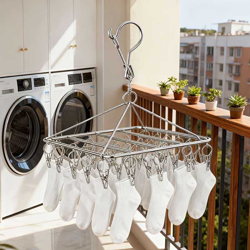 Clothes Rack 30 Clips Quantity 2Pcs