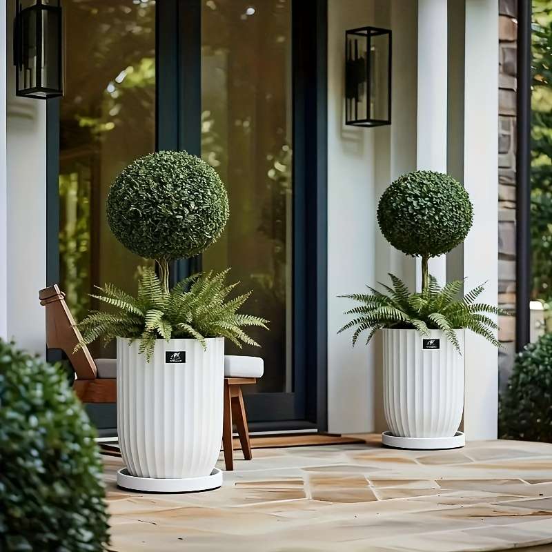 Flowerpot Model Small - 2 Vertical Pots  Add  2 Bases
