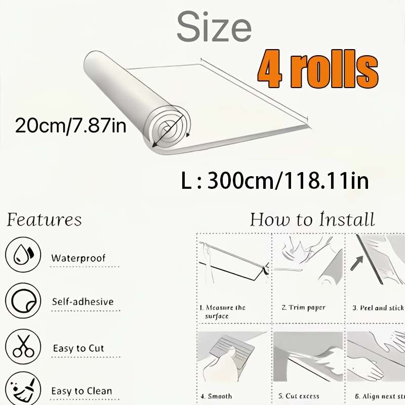 Self Adhesive Floor Stickers Wqtq 75 4 Rolls