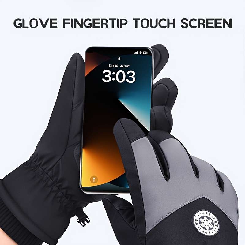 Winter Gloves Color Black Gray