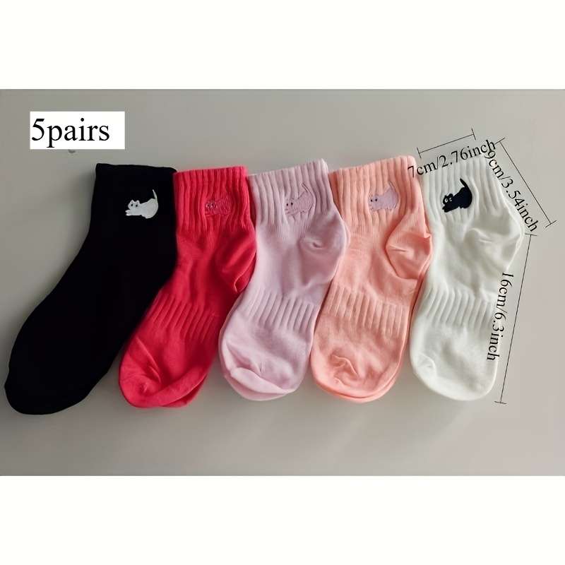Women S Socks Color 5Pcs Mixed Color Size Onesize