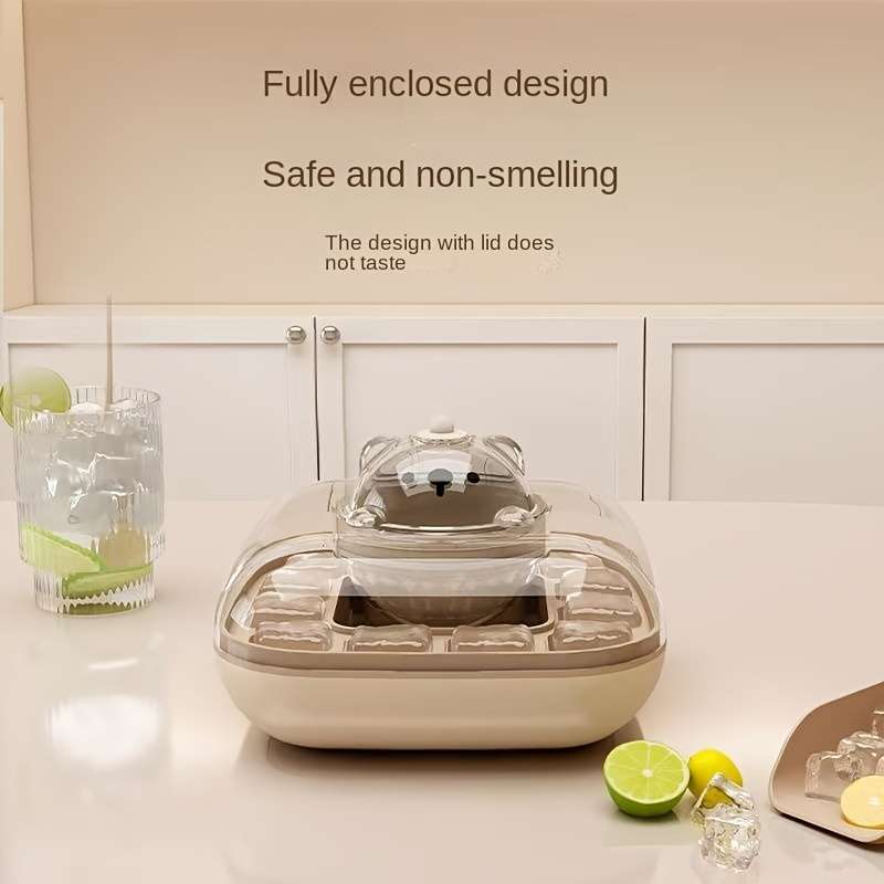 Ice Molds Color Tender Green Style2In1 Bear Ice Tray Press Bottom 12 Compartments  1 Ball