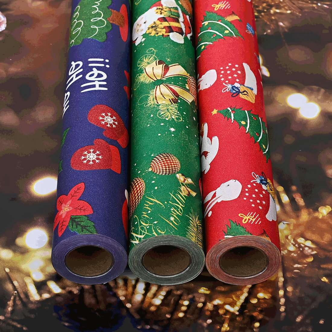 Christmas Decorations Color 10M Green Roll Paper