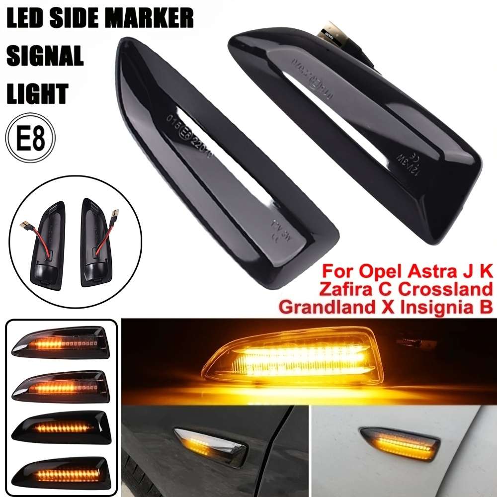 Car Lights Color 2Pcs Dynamic Smoked