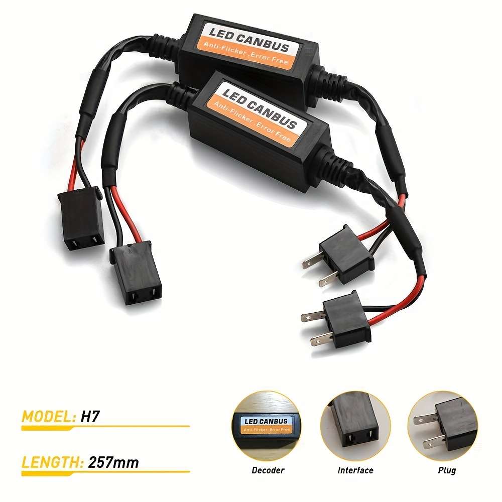 2pcs H7 LED Car Light Decoder Kit Car Headlight Accessories German Car Series Room E