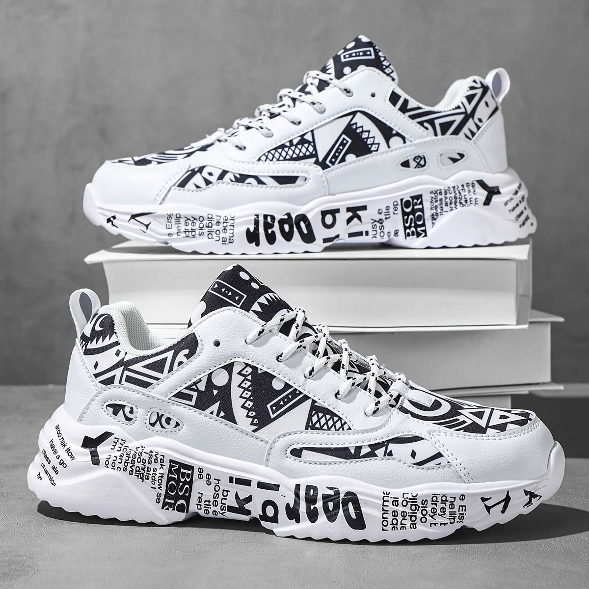 Sneakers Color White And Black Sizeuk 7