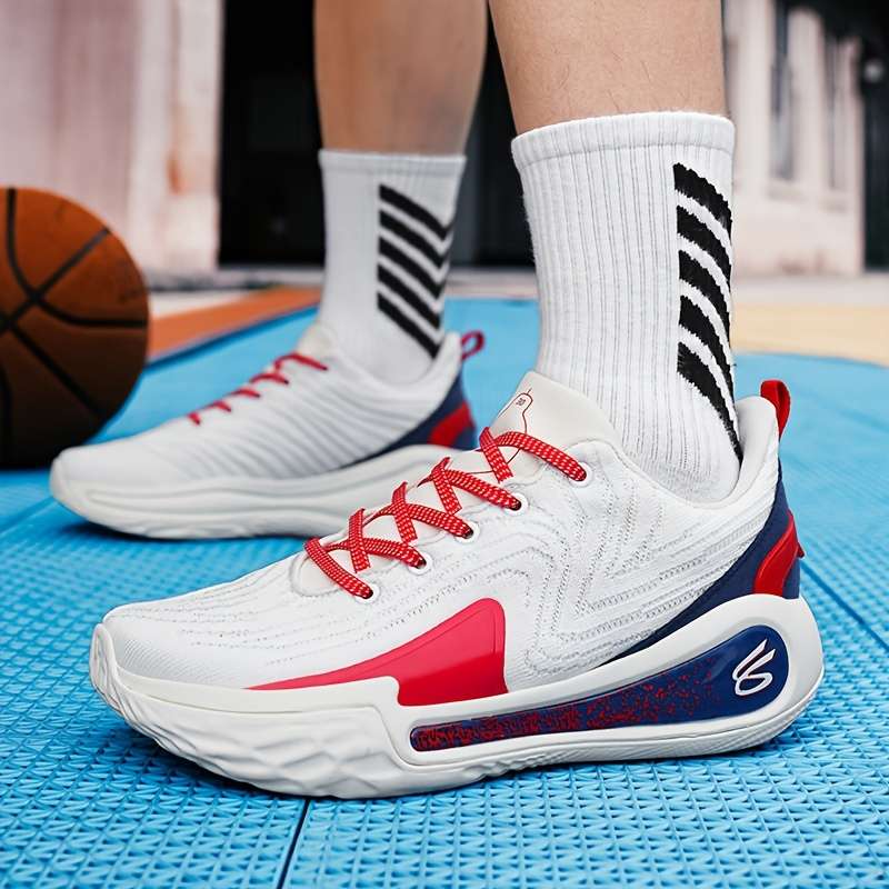 Sneakers White Red Size Uk 7