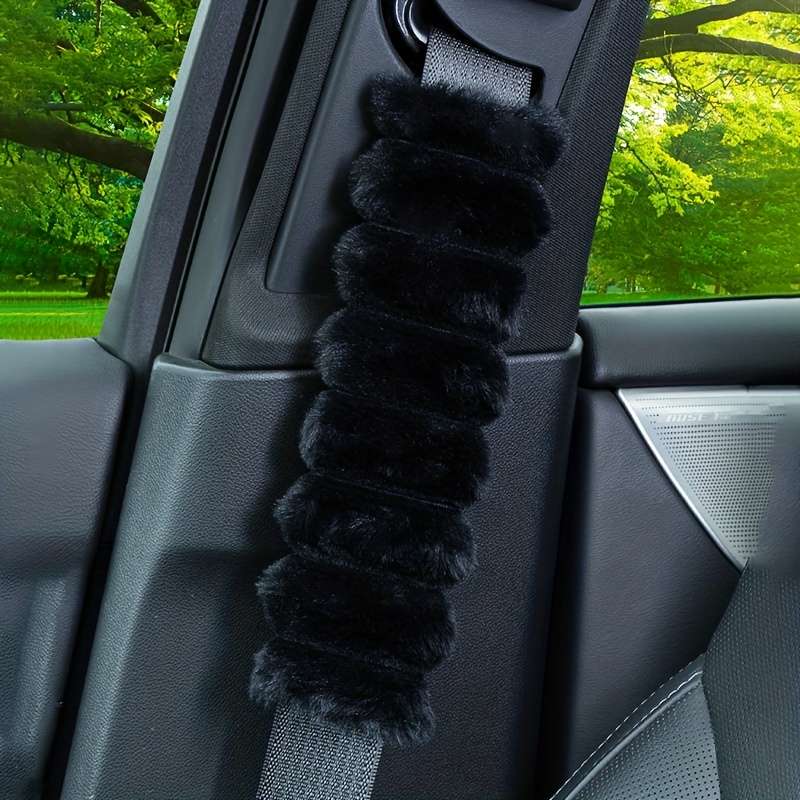 Car Seat Belt Covers White B Model 2Pcs