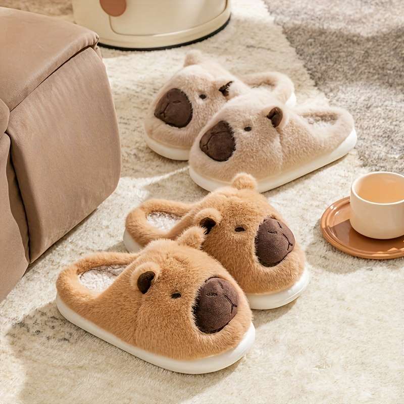 Cotton Slippers Color Light Brown1 Sizeuk 6.5-7