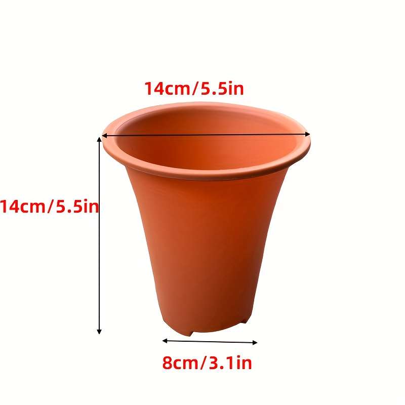Flowerpot Color 5Pcs Black Flower Pots