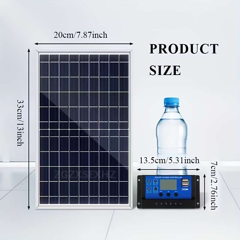 Solar Panel Model 2Pcs Solar Panels Add 2Pcs 100A Controllers