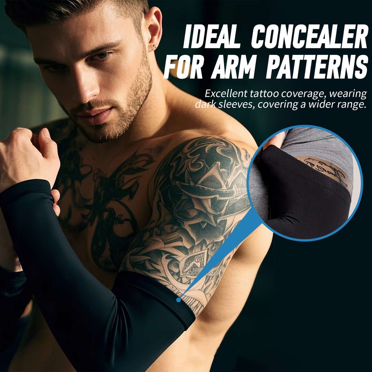Sunscreen Sleeves Color 2 Black 2 Sky Blue White Gray
