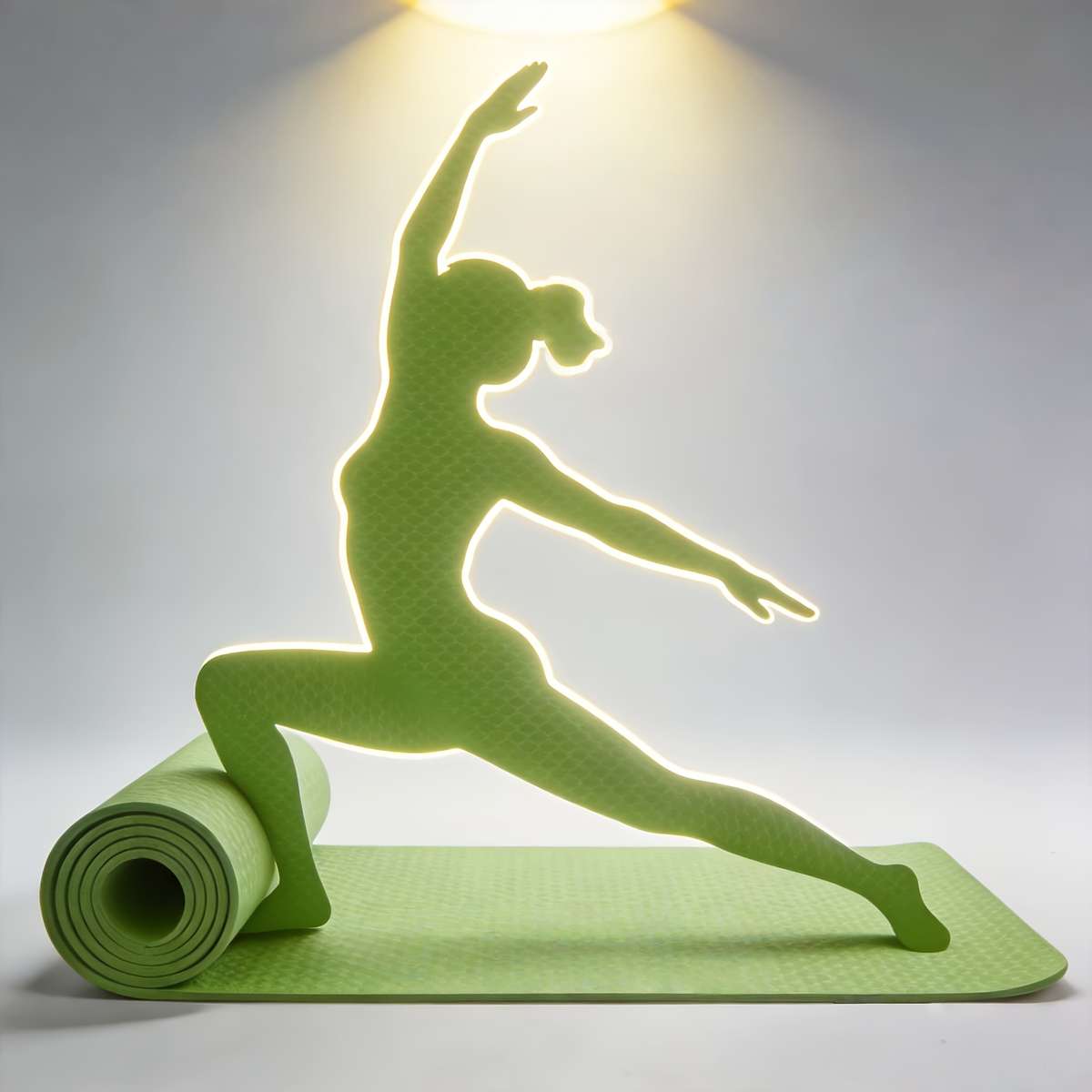 Yoga Mat 0.3Cm Model 2Piece SetGrayPortable Strap