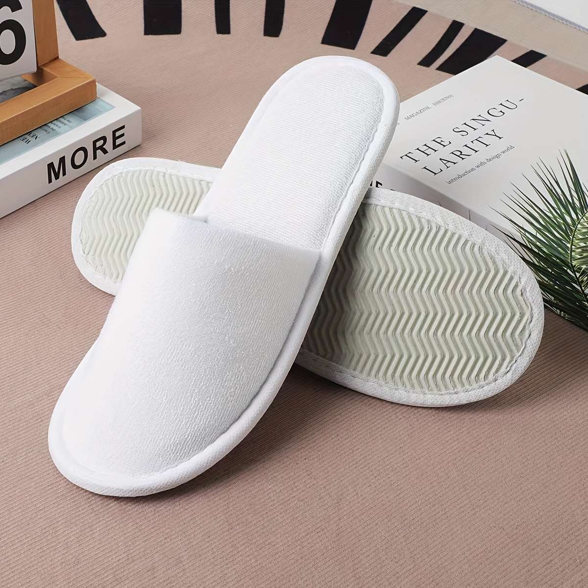 Cotton Slippers Color White Sizeuk 10.5