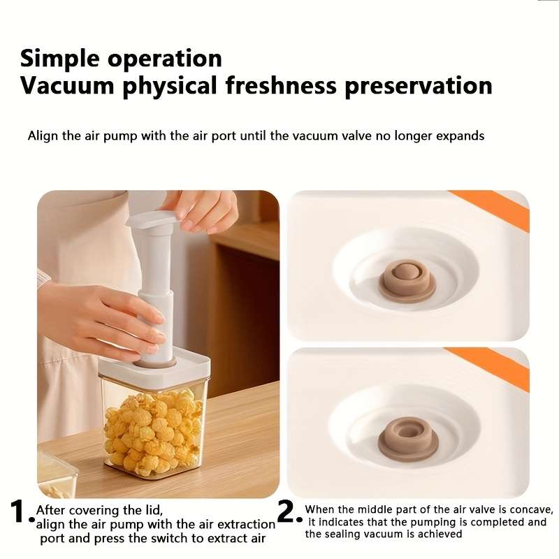 Sealed Jar Color Transparent Quantity4Pcs 3 Boxes  1 Vacuum Pump