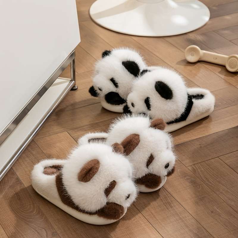 Cotton Slippers Color Brown And White Sizeuk 2.5-3