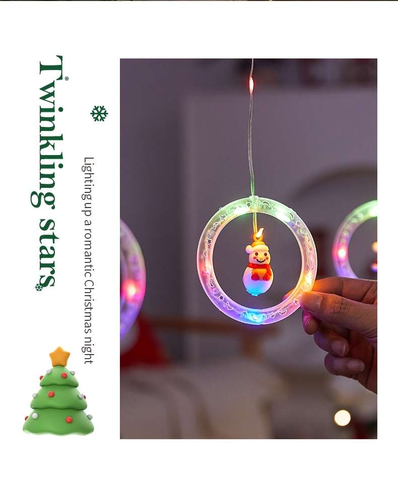 Christmas Lights Leather Wire Lamp Star Type Color