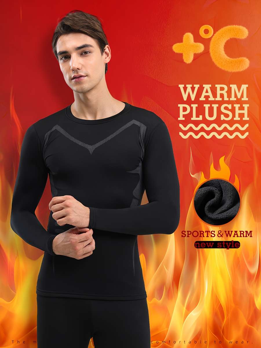 Thermal Underwear Color Black Sizexxl