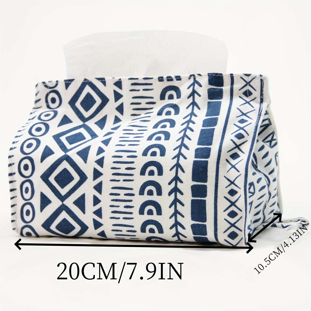 Car Tissue Box Color Auspicious Clouds In A Grid Size 20Cmx11Cm  7.9Inx4.3In