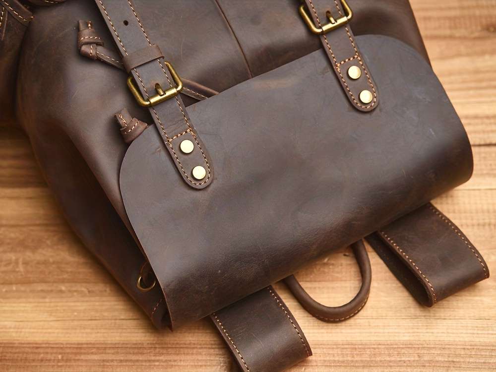 Men S Backpack Dark Brown