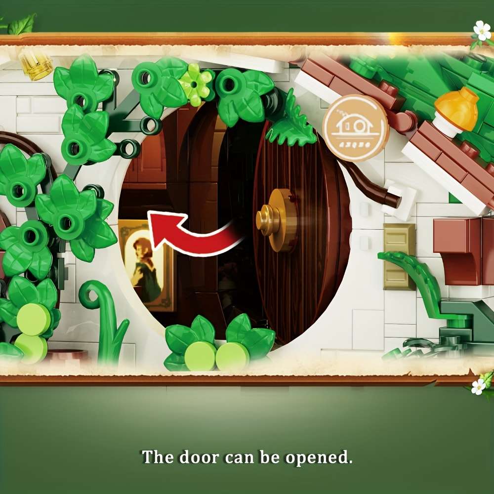 Tec Creators Dwarf Cabin Building Blocks Fairy Tale House Model With Greenery