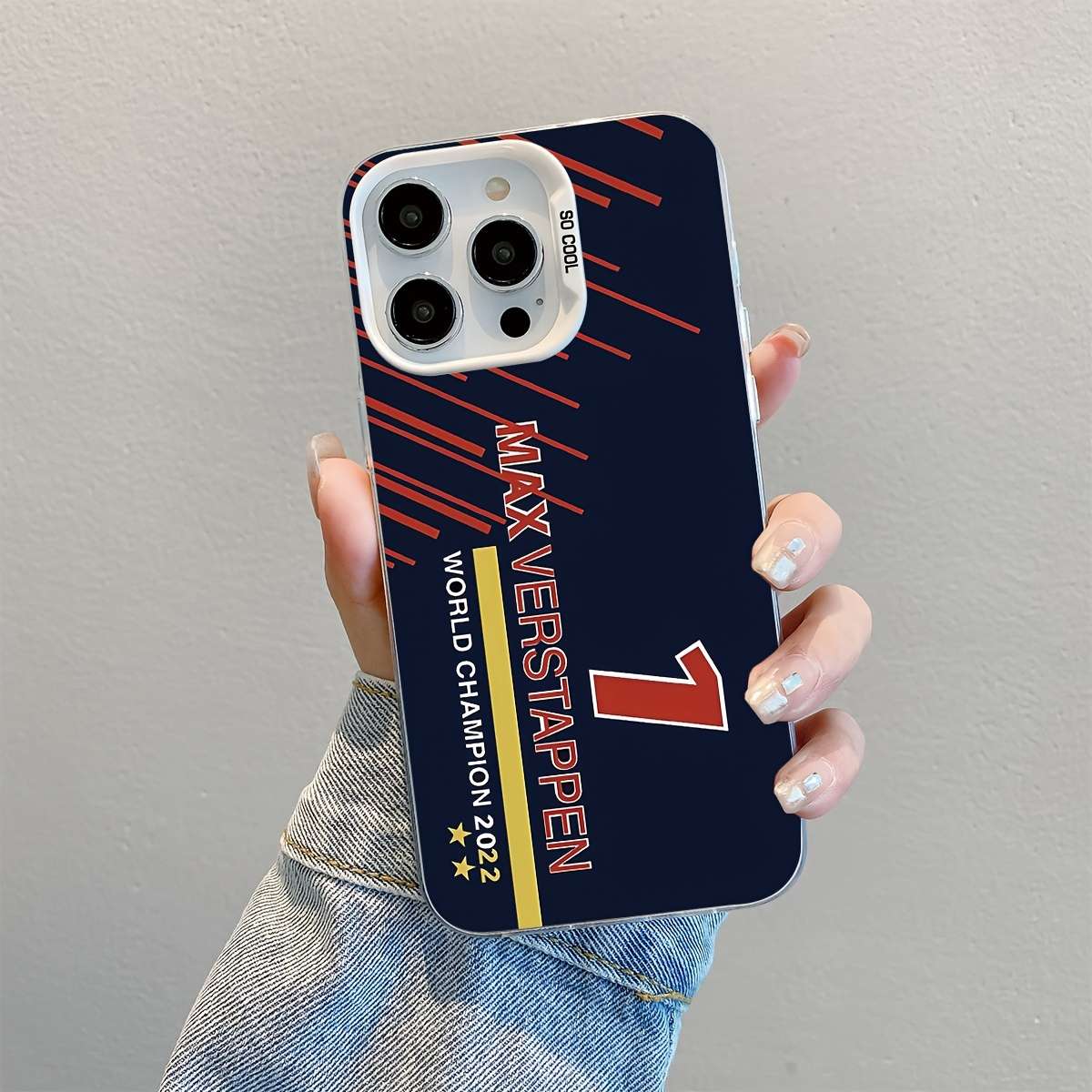 1Pc Mixed Color For iPhone 12 F1 Car Number 1 Design Phone Case