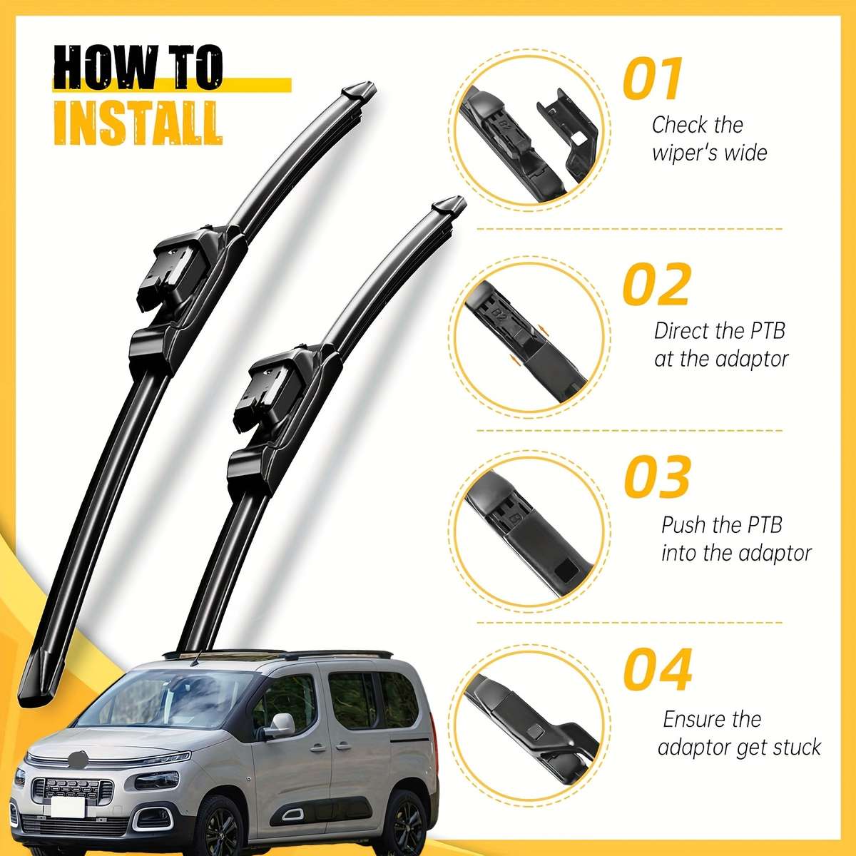 Windshield Wipers Size 60.96Cm  43.18Cm  35.56Cm B5