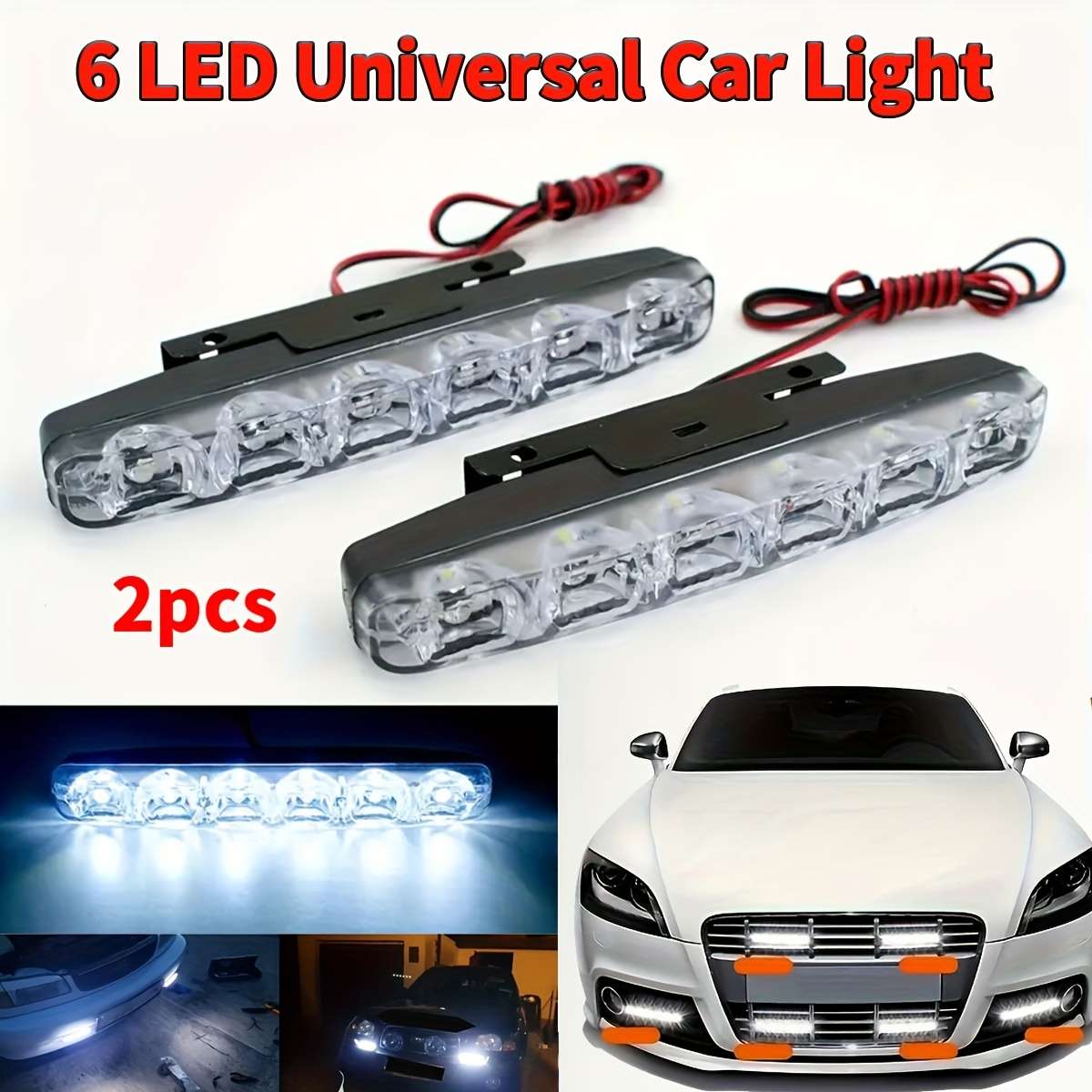 Car Lights Model 2Pcs White