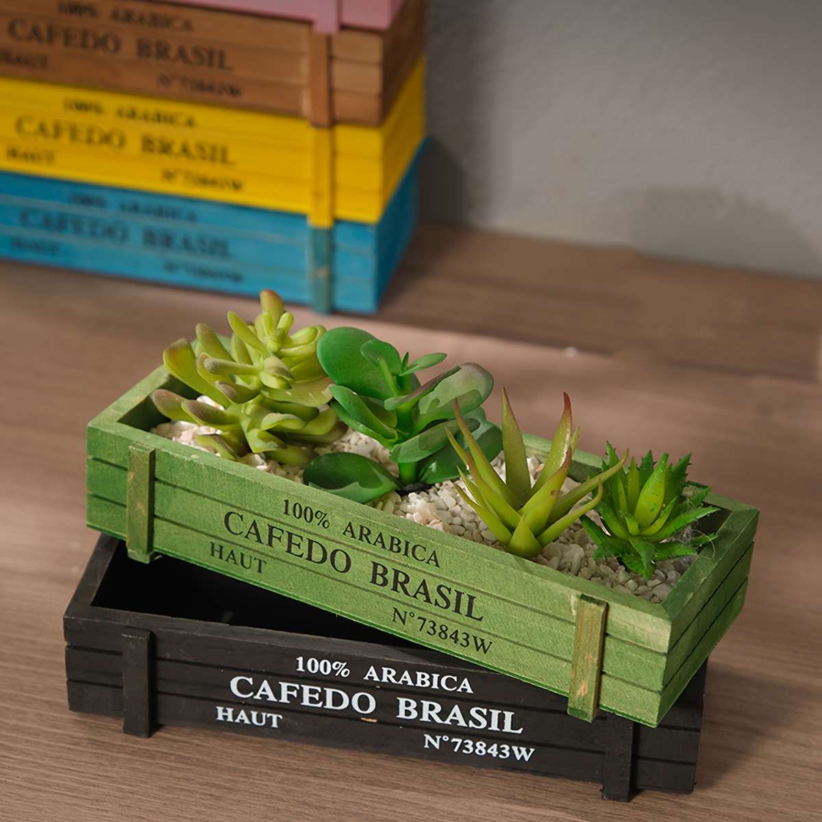 Minimalist Wooden Planter Box Storage Box Enhanced Security Professional Setup