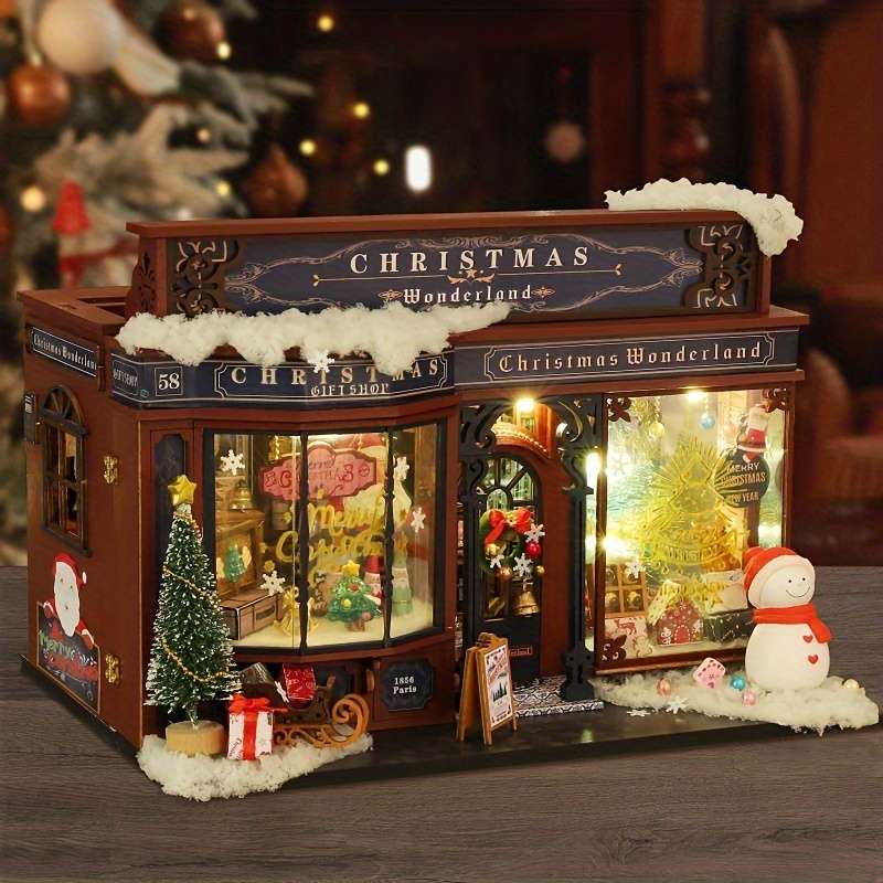 Building Toy Architectural Model Toy Set Style Christmas Wonderland
