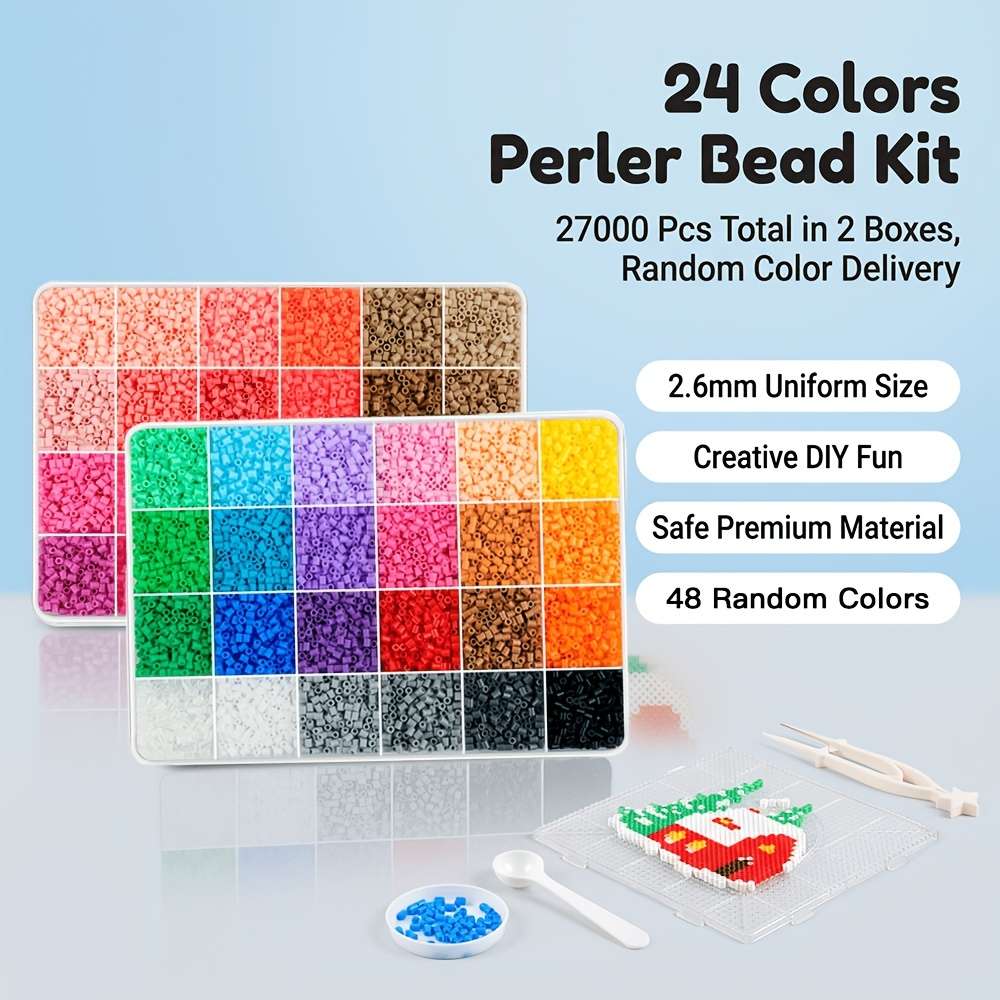 Perler Bead Set 16800Pcs 2 Boxes Random Colors