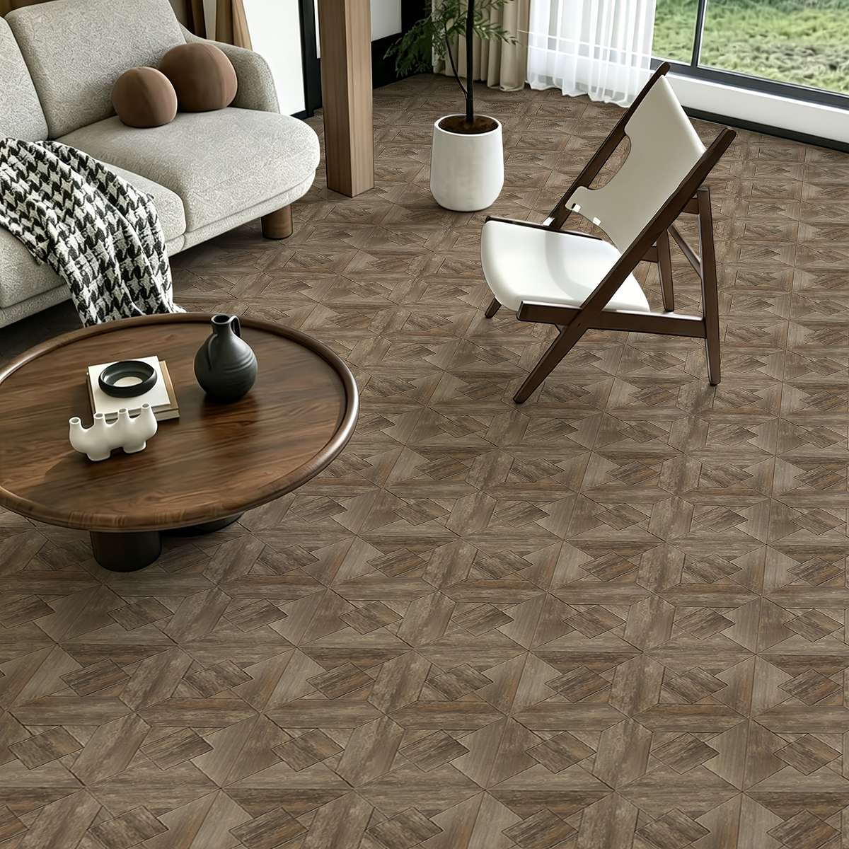 Self Adhesive Floor Stickers 40Cm*120Cm*S Wood Grain