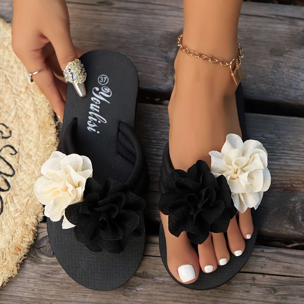 Sandals Color Black Sizeuk 9.5