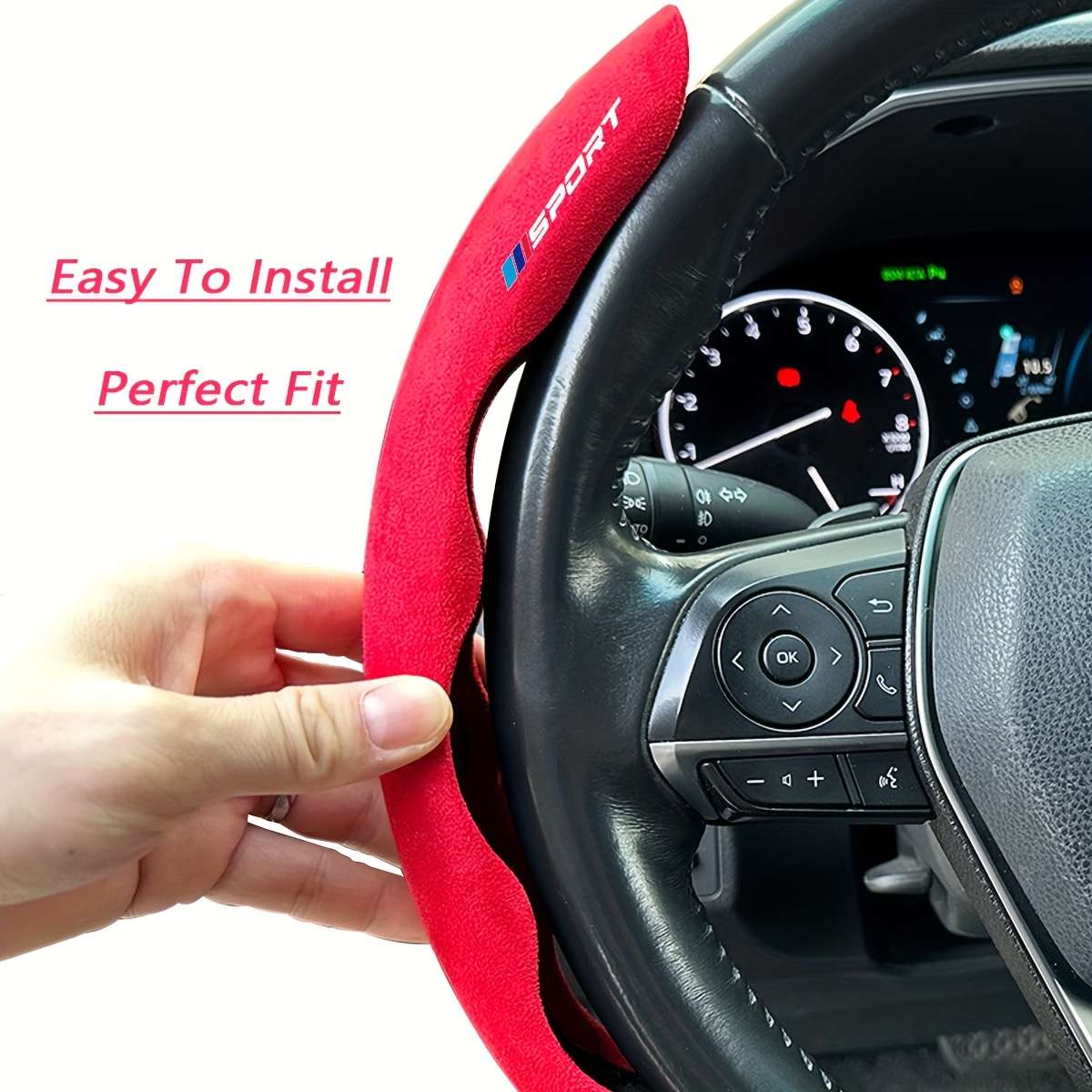 Car Steering Wheel Cover Red
