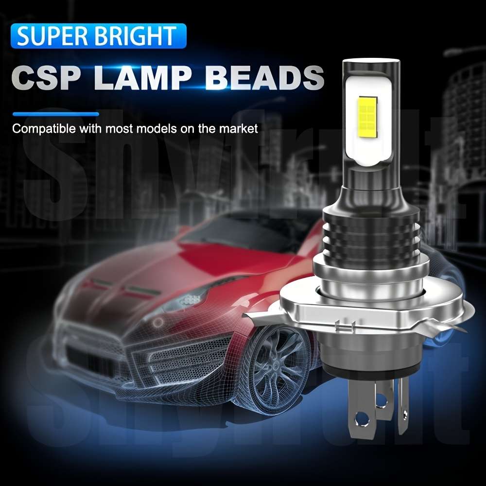 2pcs 9003 H4 HB2 LED Headlight Bulbs Kit 100W 70000LM Super Bright White Hi Lo Beam