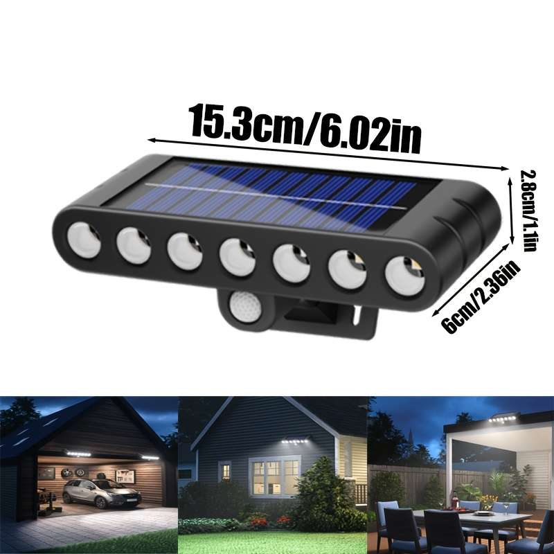 Solar Emergency Light With 7-Color LED Beads And Warm Light
