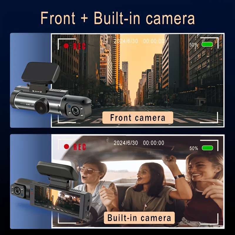 Exclusive Gyioeupt Dual Camera Dash Cam For Cars Front Inside Ir Night Vision