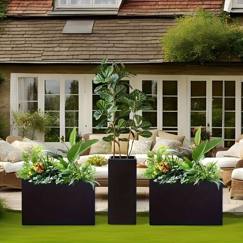 Flowerpot Size 27 27 55 Black Yj