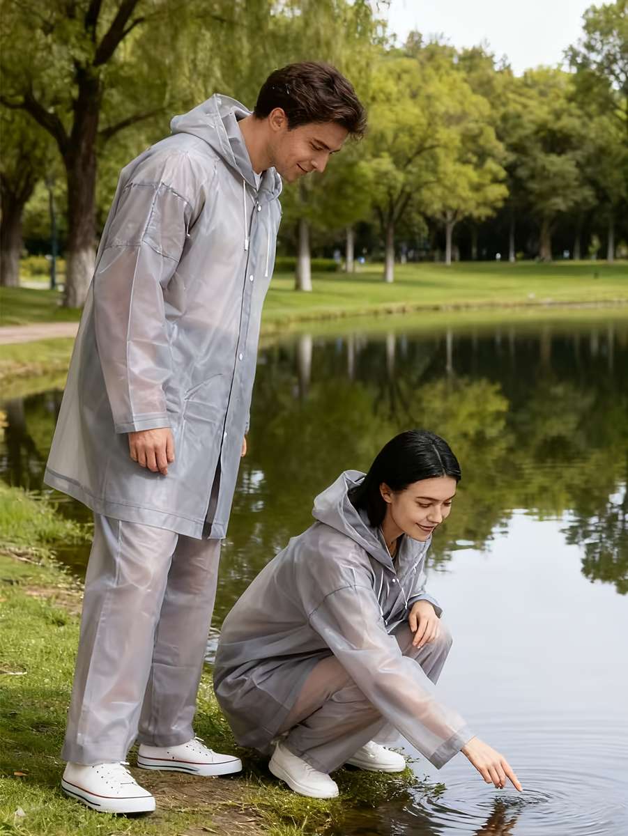 Raincoat Grey Size Asian Onesize