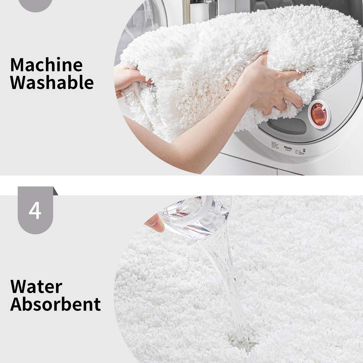 Floor Mats Color White Size 61X91.4Cm