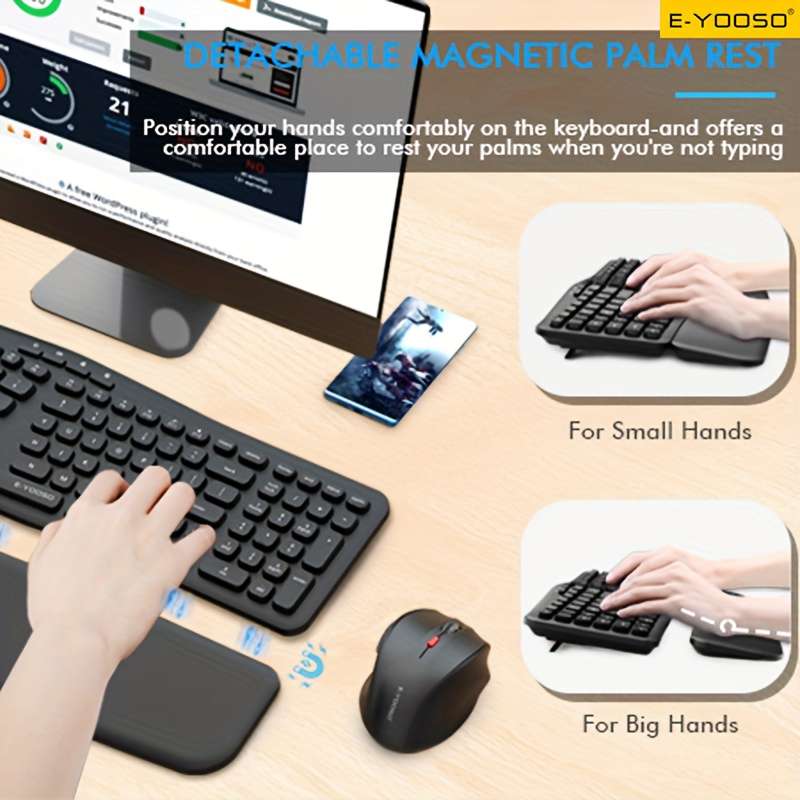 Advanced Abs Finish For Business Travel Yooso Wireless Keyboard And Mouse Set