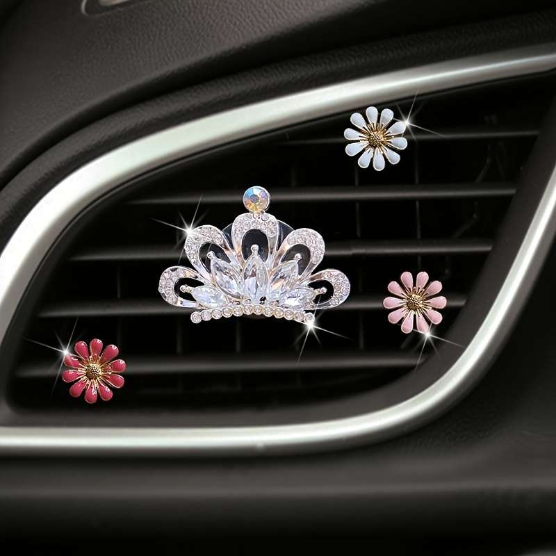 Car Interior Decor Items 4 Pieces 1 Large Red Lip  Add  2 White Flowers  Add  1 Large Red Flower