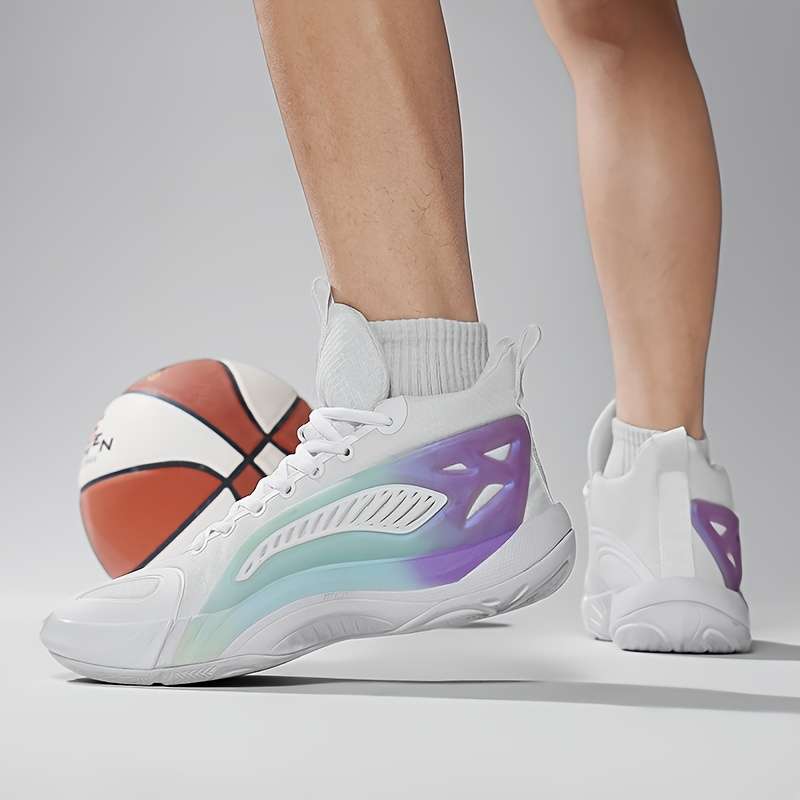 Sneakers White Purple Size Uk 7.5